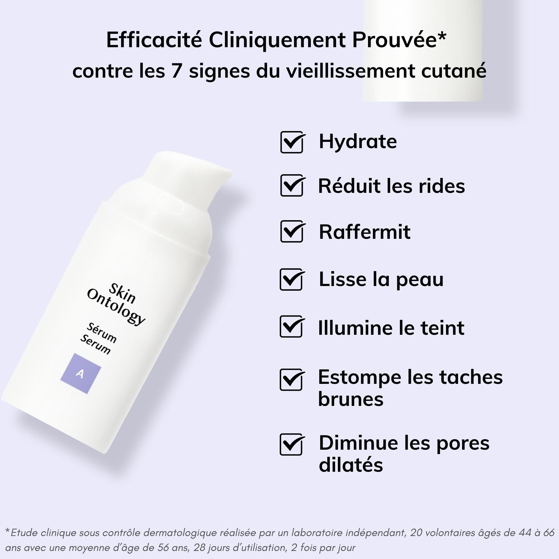 Serum A efficacité contre les signes du vieillissement cutané