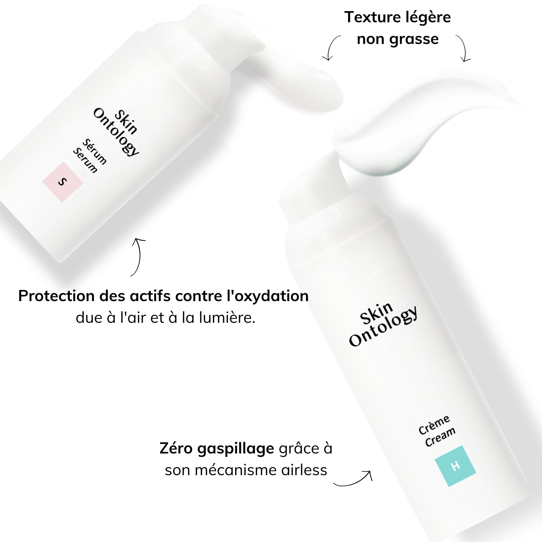 Texture légère non grasse protection contre l'oxydation zéro gaspillage